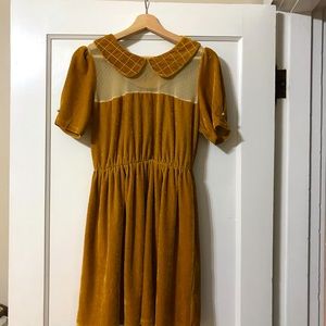 Miss Patina Mustard Yellow Dress